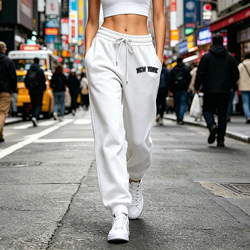 Womens Sweatpants Casual Sports Fitness Pants Outdoors Gym Jogging Woman Clothes Trousers Comfortable Elastic Waist Sportswear