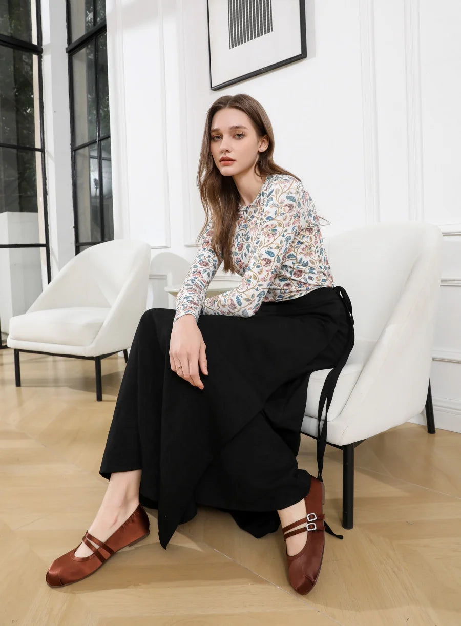 AS 2025 spring summer woman  linen one pieces  wrap skirts adjustable waist 2cm skirt high quality linen lady wear