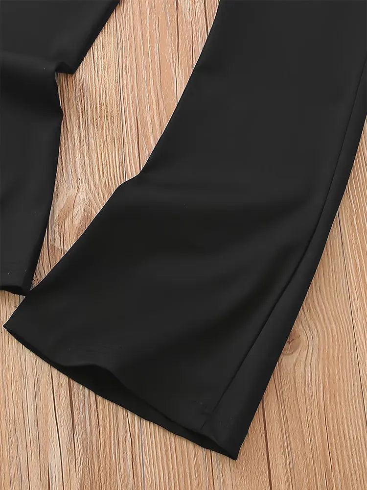 Womens Black Flare Pants Spring Casual Leggings New Style Stretch Yoga Sweatpants Bootcut Shark Pants Autumn Thin Flare Trousers