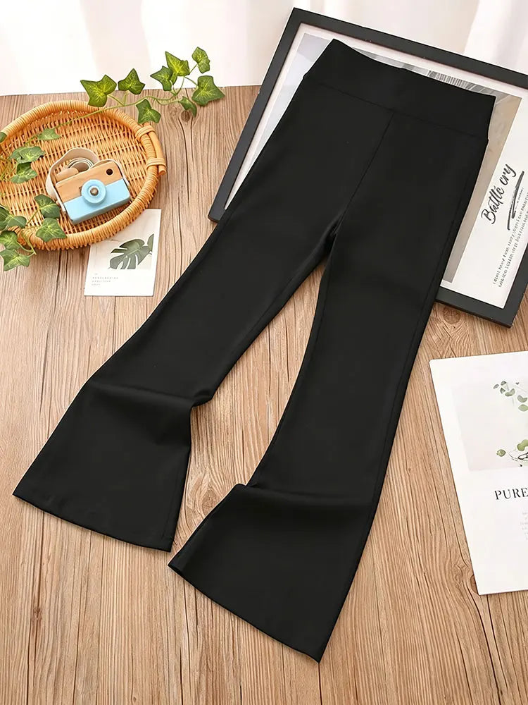 Womens Black Flare Pants Spring Casual Leggings New Style Stretch Yoga Sweatpants Bootcut Shark Pants Autumn Thin Flare Trousers