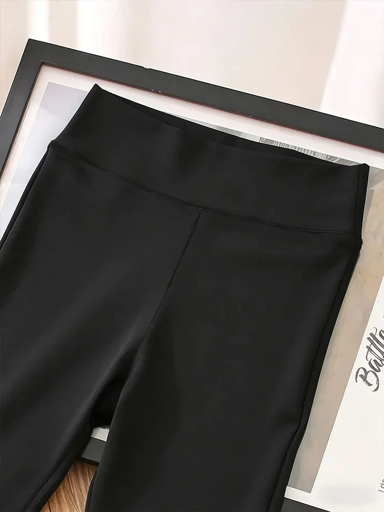 Womens Black Flare Pants Spring Casual Leggings New Style Stretch Yoga Sweatpants Bootcut Shark Pants Autumn Thin Flare Trousers
